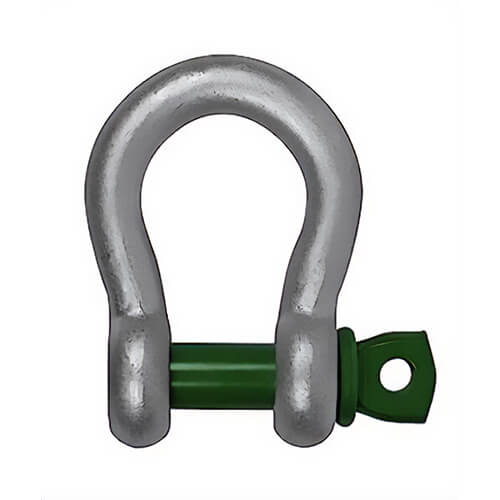 Green Pin® GPGHBB35 G-4161 Screw Pin Bow Shackle, 1-3/8 in, 13.5 ton
