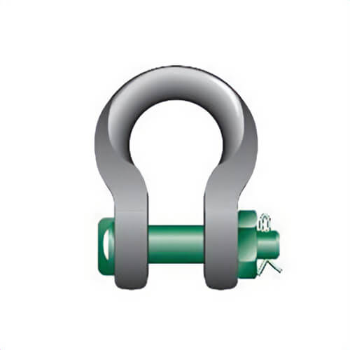 Green Pin® SLGPF0075 P-6033 Sling Shackle, Bolt and Nut, Grade 8, 75 ton