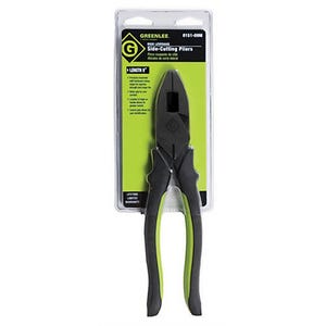 Greenlee® 0151-09M Side Cutting Plier, High Leverage, Diamond Serrated, Chrome Vanadium Steel, 12 AWG, 9-3/8 in OAL, 9 in Handle Length