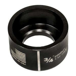 Greenlee® 124AV Slug-Buster® SC® Replacement Round Conduit Die, Standard Round Punch, 3/4 in, Mild Steel, 10 ga