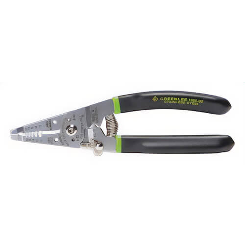 Greenlee® 1955-SS Wire Stripper, Shears 6-32, 8-32 Bolt Crimps 16-10 Insulated and Non-Insulated