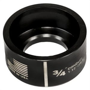 Greenlee® 32002 Replacement Die, Round, 15.2 mm, Mild Steel, 14 ga, for Use With 0.598 in Actual Hole Standard Round Knockout Punch Unit