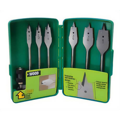 Greenlee® 34AR-6 Self-Feeding Spade Bit Kit Bit, 6 pc