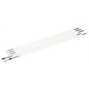 Greenlee® 540-8M Glo Stix™ Mini Glo Stix Kit, 8 ft Length, 3/16 in Pole dia, 200 lb Strength, Bullet/J-Hook Tip, Fiberglass