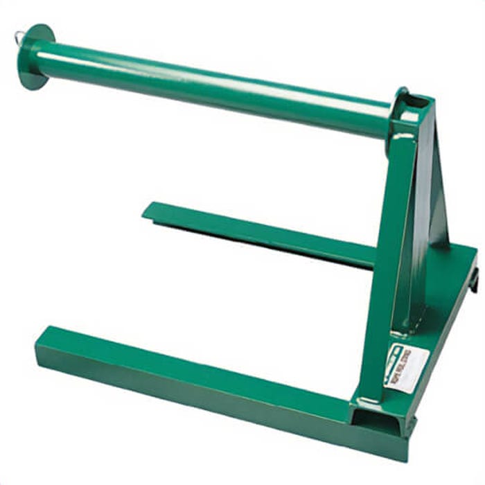 Greenlee® 644 Rope Reel Stand, Steel, Green Empire Rigging & Supply