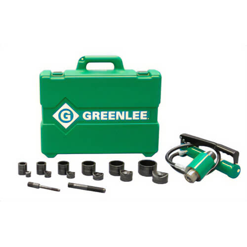 Greenlee® 7306 Knockout Punch Kit, Hydraulic Standard, 11 ton Hydraulic Force, Stainless Steel