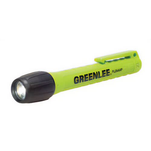 Greenlee® FL2AAAP Pen Flashlight, 0.1 W, LED Bulb, 7 Lumens, Normal Beam, 50000 hr Average Life, AAA Battery, 2 Batteries