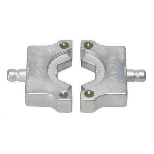 Greenlee® KA4-2/0 Crimping Die Set, 2/0 AWG, for Use With Gator® EK410L 4 ton Battery Powered Crimping Tool, Aluminum, Olive