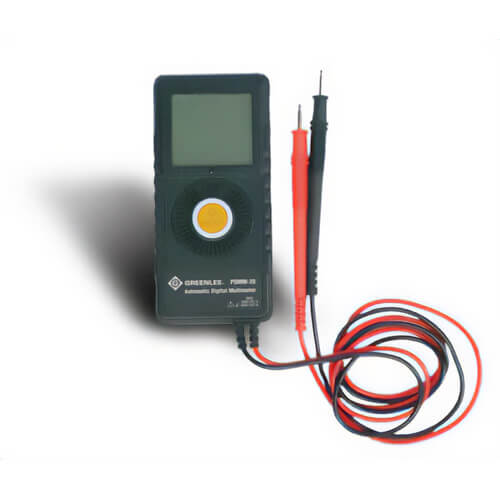 Greenlee® PDMM-20 Pocket Digital Multimeter, 6 to 450V AC/DC, 600 to 6 MOhm Measuring, 600 Ohm/6/60/600 kOhm/6 MOhm, Backlit LCD