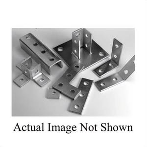 Gregory G-STRUT® G214 Corner Joiner Plate, 4 Holes, 3-1/2 in L x 5-3/8 in W, Carbon Steel