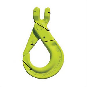Gunnebo Johnson 590088 BKG Sling Hook, 15000 lb Load, 100 Grade, 1/2 in Trade, Clevis Attachment, 2.1 in Hook Opening
