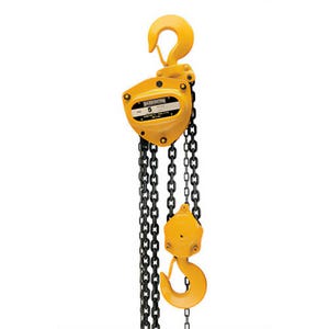 Harrington® CB150-20 Manual Chain Hoist, 3-3/32 in Hook Opening, 30,000 lb Load, 20 ft Lift, 40-14/4 in Minimum Hook, 15 ton