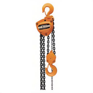 Harrington® CB080-20 Hand Chain Hoist, 8 ton Load, 20 ft Lifting Height, 30-7/8 in Between Hooks, 75 lb Rated