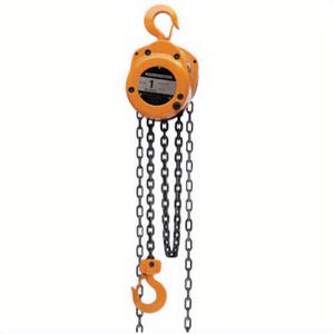 Harrington® CF010-10 CF Series Manual Chain Hoist, 1 ton Load, 10 ft Lifting Height, 14-5/8 in Between Hooks, 1-1/8 in Hook Opening