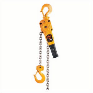 Harrington® LB015-15 LB Series Compact Lever Hoist, 1.5 ton Load, 15 ft Lifting Height, 64 lb Rated, 1.3 in Hook