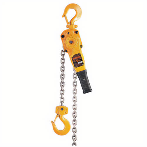 Harrington® LB020-20 LB Series Lever Chain Hoist, 2 ton Load, 20 ft Lifting Height, 59 lb Rated, 21 ft Chain, 1-11/25 in Hook