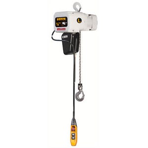 Harrington® NER020L-FG-20 Food Grade Electric Chain Hoist, 22-5/8 in Hook Opening, 4,000 lb Load, 20 ft Lift, 230/460V, 2 ton