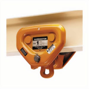 Harrington® PTF2010 Hoist Trolley, 2,000 lb Load, 2-9/32 to 5 in, 3 in, 17.7 in, 3-7/8 in
