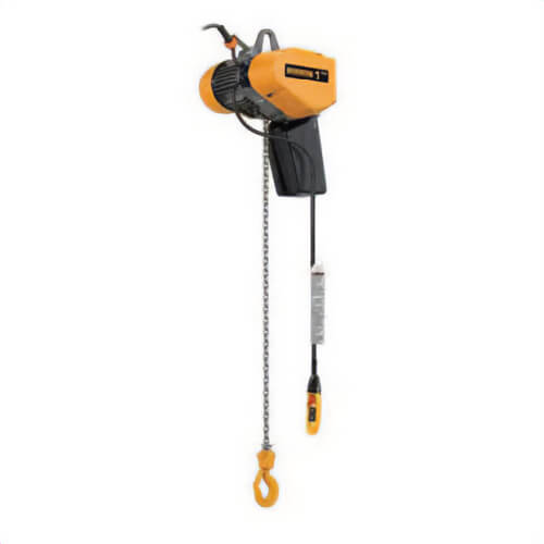 Harrington® SEQ010SD-20 Electric Chain Hoist 1-Phase, 1 ton Load, 7.1 mm dia Chain Rope, 20 ft Lifting Height, 1.3 hp Power Rating, 115/230 VAC