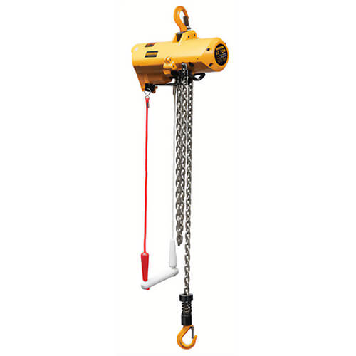 Harrington® TCL6000C2-10 Lube Free Air Chain Hoist, 1-11/16 in Hook Opening, 10,000 lb Load, 10 ft Lift, 31 in Minimum Hook, 6 ton