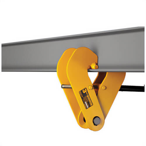 Harrington® UBC100 Universal Beam Clamp, 10 ton Load, 22-1/2 in, Steel, Bowma Nut Locking