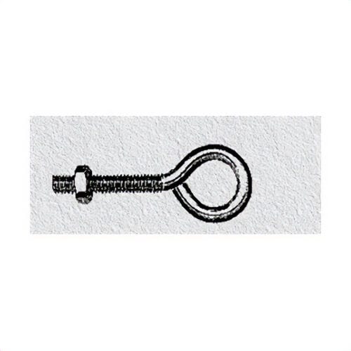 Hindley 10873 514 Regular Eye Bolt with Hex Nut Assembled, 3/8-16, 3/4 in L Shank, Zinc Plated