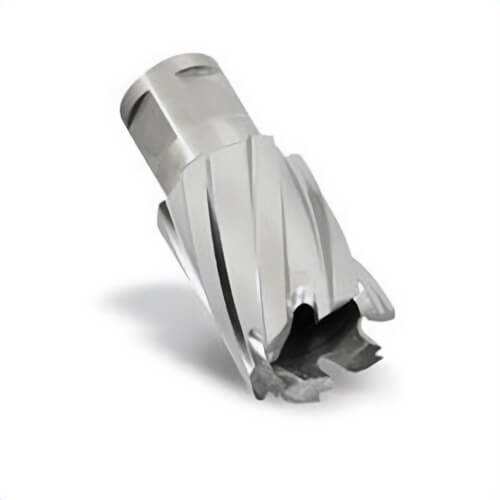 Hougen® Rotabroach® 12222 12000 Annular Cutter, 11/16 in dia Cutter, 2 in D Cutting, M2 HSS, Bright, Weldon with 2-Flat Shank