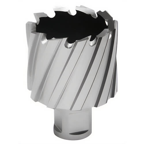 Hougen® Rotabroach® 12121 12000 Annular Cutter, 21/32 in dia Cutter, 1 in D Cutting, M2 HSS, Bright, Weldon with 2-Flat Shank