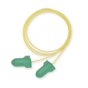 Howard Leight By Honeywell LPF-30 Max Lite® Disposable Earplugs, Corded, Universal, Single-Use, 30 dB, Contoured T-Shape, Green, 100 pr