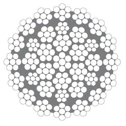 HSI® 1/2 in, Starlift Rotation-Resistant Wire Rope, 35x7, Right Lang Lay, Import, Per Foot