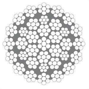 HSI® 9/16 in, Starlift Rotation-Resistant Wire Rope, 35x7, Right Lang Lay, Import, Per Foot