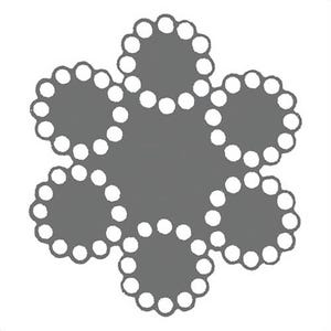 HSI® 1/2 in, Economy - Lashing Gear Wire Rope, 6x15, Filler Wire, Import, Per Foot