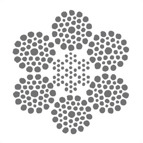 HSI® 1 in, Wire Rope, 6x36, EIPS, Right Regular Lay, IWRC, Made in USA, Per Foot