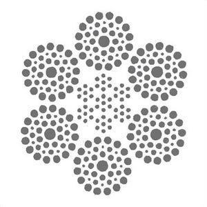 HSI® 7/16 in, Wire Rope, 6x37, Filler Wire Seale, EIPS, Right Regular Lay, IWRC, Bright, Import, Per Foot