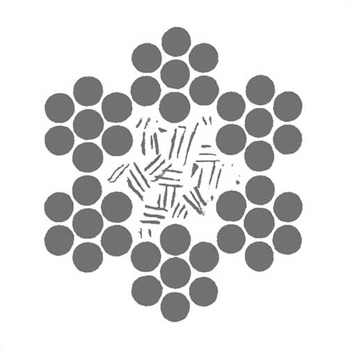 HSI® 1/2 in-5/8 in, Class A Wire Rope, 6x7, Galvanized, Coated, Per Foot