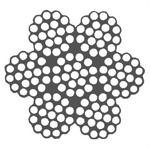 HSI® 1/8 in, Stainless Steel Aircraft Cable, 7x19, Import, Per Foot