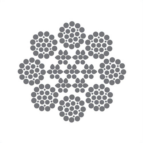 HSI® 1/2 in, Rotation-Resistant Wire Rope, 8x25, Filler Wire, Right Regular Lay, IWRC, Import, Per Foot