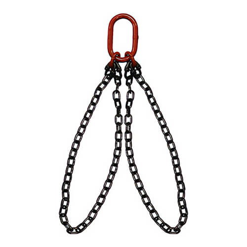 HSI® Double Basket Chain Sling, 9/32 in dia, 15 ft Length, 11,200 lb Working Load Limit