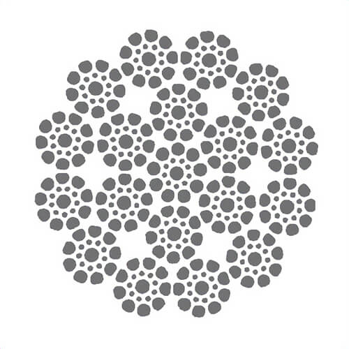 HSI® 3/4 in Compact 18 HSLR Rotation-Resistant Wire Rope, 18x19, Made in USA, Per Foot