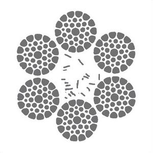 HSI® 3/4 in, Dyform®-6 Wire Rope, 6x31, Made in USA, Per Foot