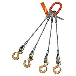 HSI® 3/4 x 20' Four Leg Wire Rope Sling, Eye Hoist Hook Ends, Domestic  Empire Rigging & Supply