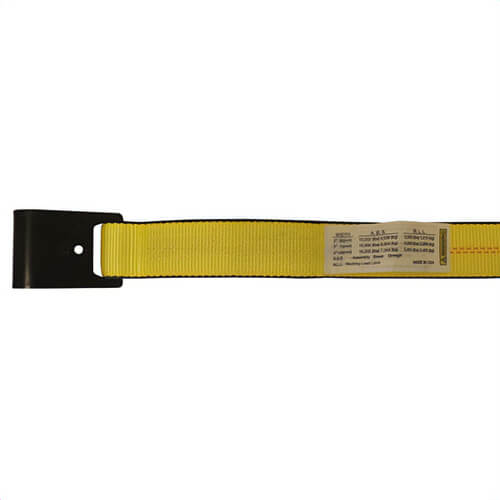 Nylon Ratchet Strap, 4 in x 30 ft, Flat Hook End, 5,400 lb WLL