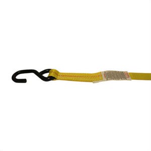 Nylon Ratchet Strap, 1 in x 15 ft, Round Hook End, 1,000 lb WLL