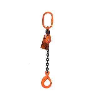 HSI® Single Leg Chain Sling, Adjustable Type A, 3/8 in dia, 20 ft Length, CM® Oblong Link to Sling Hook Ends, 8,800 WLL