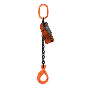 HSI® Single Leg Chain Sling, 3/4 in dia, 10 ft L, CM® Oblong Link to Latchlok® Hook Ends, 35,300 lb Working Load Limit