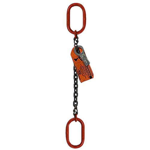 HSI® Single Leg Chain Sling, 3/4 in dia, 15 ft Length, Oblong to Oblong Link Ends, 35,300 lb Working Load Limit