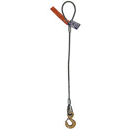 HSI® 7/8 x 12' Single Leg Wire Rope Sling, Flemish Loop to Eye
