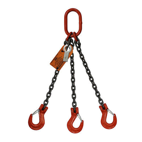 HSI Triple Leg Chain Sling, Eye Hook Ends, Hanes Supply Inc.