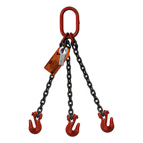 HSI Triple Leg Chain Sling, Grab Hook Ends, Hanes Supply Inc.