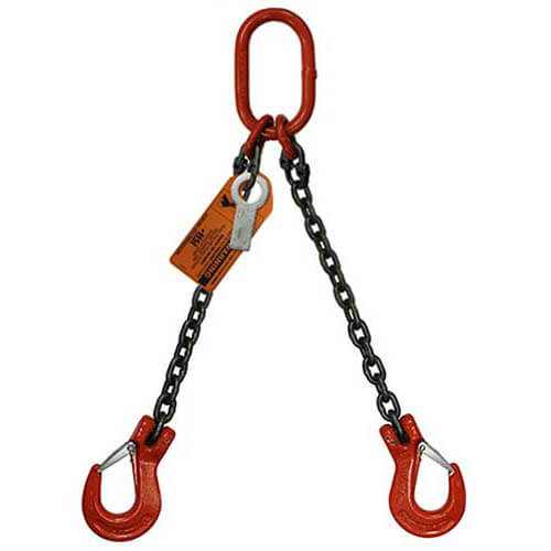 HSI Double Leg Chain Sling, Eye Hook Ends, Hanes Supply Inc.